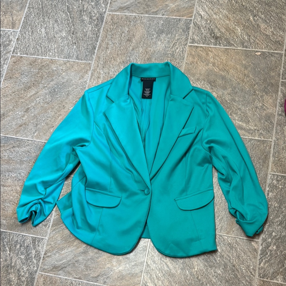 Metaphor Vibrant Teal Blazer